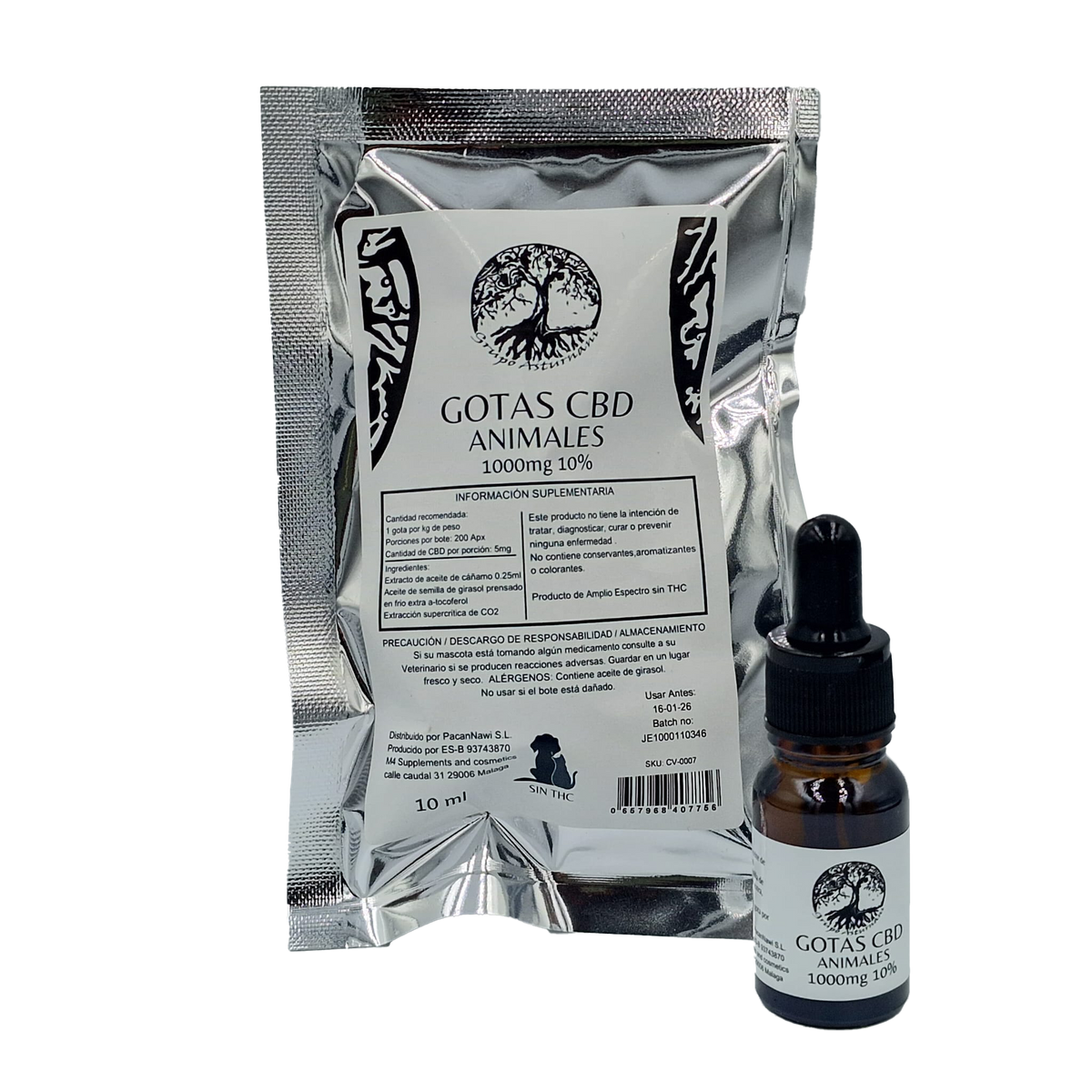GOTAS CBD ANIMALES 5% 10%